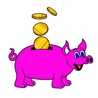 LOLCOIN pink pig mascot